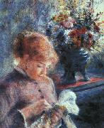 Lady Sewing Pierre Renoir